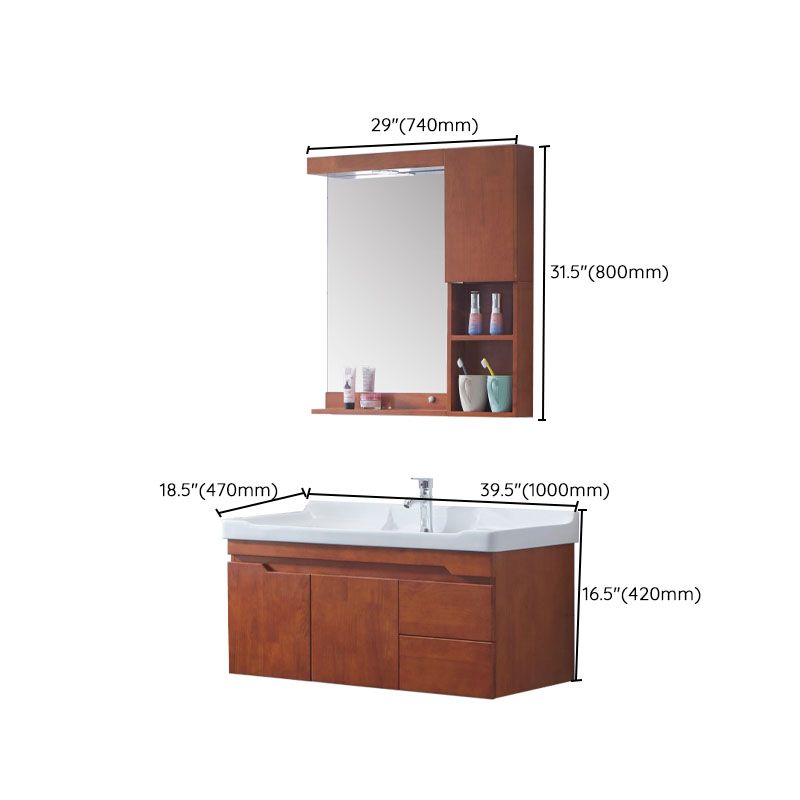 Mirror Included Wall Mount Sink Vanity with Sink for Bathroom Clearhalo 'Bathroom Remodel & Bathroom Fixtures' 'Bathroom Vanities' 'bathroom_vanities' 'Home Improvement' 'home_improvement' 'home_improvement_bathroom_vanities' 1200x1200_9197bc23-a575-4e17-8866-dc009db6e02a