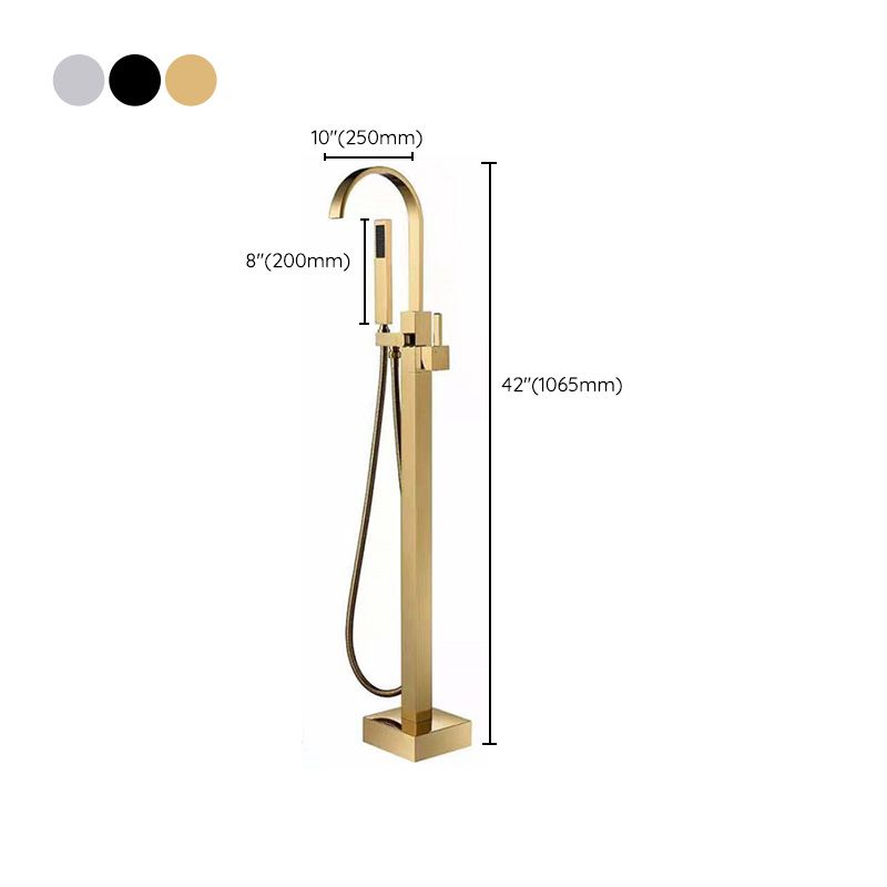 Modern Freestanding Tub Filler Trim Copper Floor Mounted Freestanding Bathtub Faucet Clearhalo 'Bathroom Remodel & Bathroom Fixtures' 'Bathtub Faucets' 'bathtub_faucets' 'Home Improvement' 'home_improvement' 'home_improvement_bathtub_faucets' 1200x1200_91c804a9-4b4d-4115-855d-190e96e3cb68