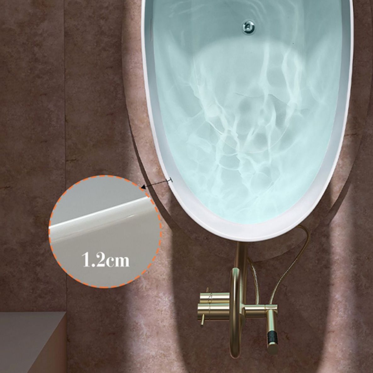 Antique Finish Soaking Bathtub Oval Modern Stand Alone Bath Tub Clearhalo 'Bathroom Remodel & Bathroom Fixtures' 'Bathtubs' 'Home Improvement' 'home_improvement' 'home_improvement_bathtubs' 'Showers & Bathtubs' 1200x1200_92156fae-713a-412b-8172-5147178da346