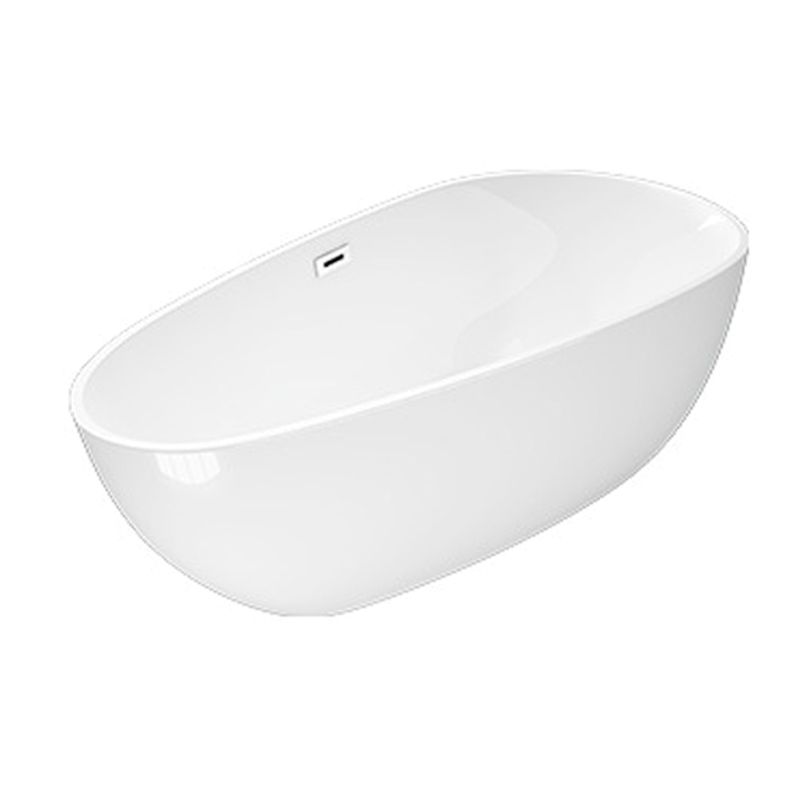 Matte Finish Oval Bathtub with Drain and Overflow Trim Acrylic Soaking Freestanding Tub Clearhalo 'Bathroom Remodel & Bathroom Fixtures' 'Bathtubs' 'Home Improvement' 'home_improvement' 'home_improvement_bathtubs' 'Showers & Bathtubs' 1200x1200_9216739d-2306-437d-a9d2-d1e2afbda5ec