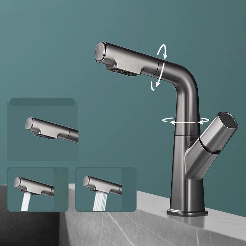 Modern Vessel Faucet Brass Lever Handles Swivel Spout Bathroom Sink Faucet Clearhalo 'Bathroom Remodel & Bathroom Fixtures' 'Bathroom Sink Faucets' 'Bathroom Sinks & Faucet Components' 'bathroom_sink_faucets' 'Home Improvement' 'home_improvement' 'home_improvement_bathroom_sink_faucets' 1200x1200_922545ae-7565-4ad7-9341-89b8662f4af8