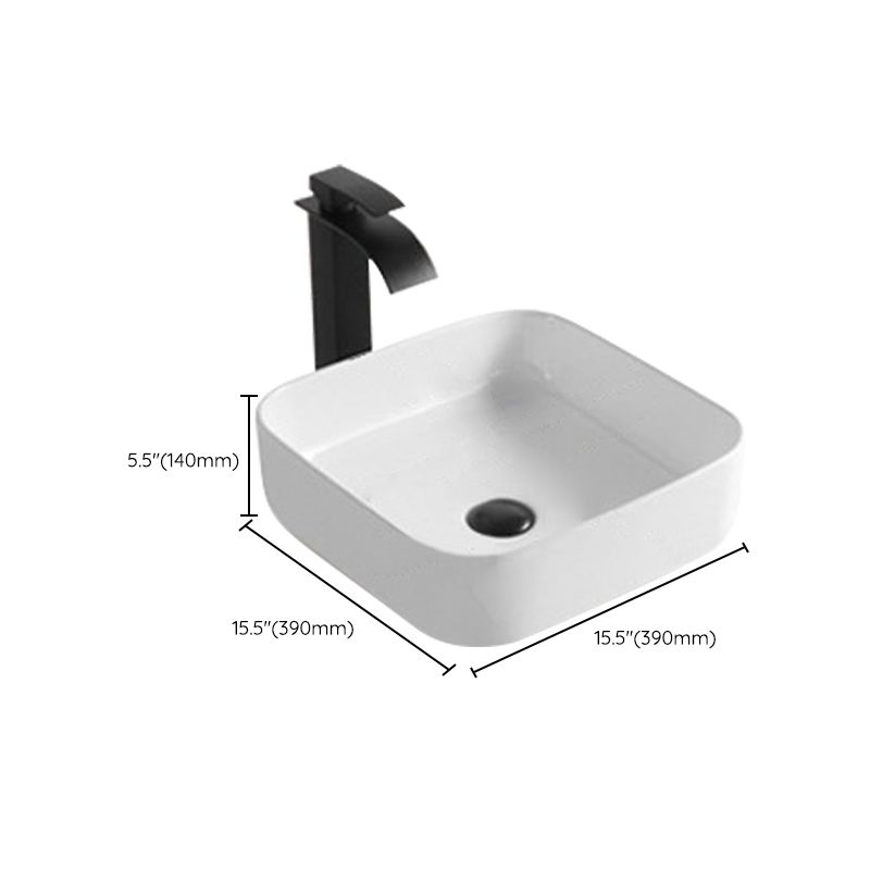 Modern Bathroom Sink Porcelain Rectangular Pop-Up Drain and Drain Assembly Basin Sink Clearhalo 'Bathroom Remodel & Bathroom Fixtures' 'Bathroom Sinks & Faucet Components' 'Bathroom Sinks' 'bathroom_sink' 'Home Improvement' 'home_improvement' 'home_improvement_bathroom_sink' 1200x1200_92417810-9278-4692-994b-00f3da5102a6