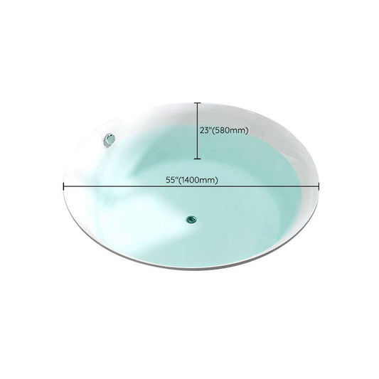 Drop-in Acrylic Round Bathtub Modern Air/ Whirlpool Bathtub in White Clearhalo 'Bathroom Remodel & Bathroom Fixtures' 'Bathtubs' 'Home Improvement' 'home_improvement' 'home_improvement_bathtubs' 'Showers & Bathtubs' 1200x1200_92532425-bd64-4c0c-a6e5-ca4fd06ad560