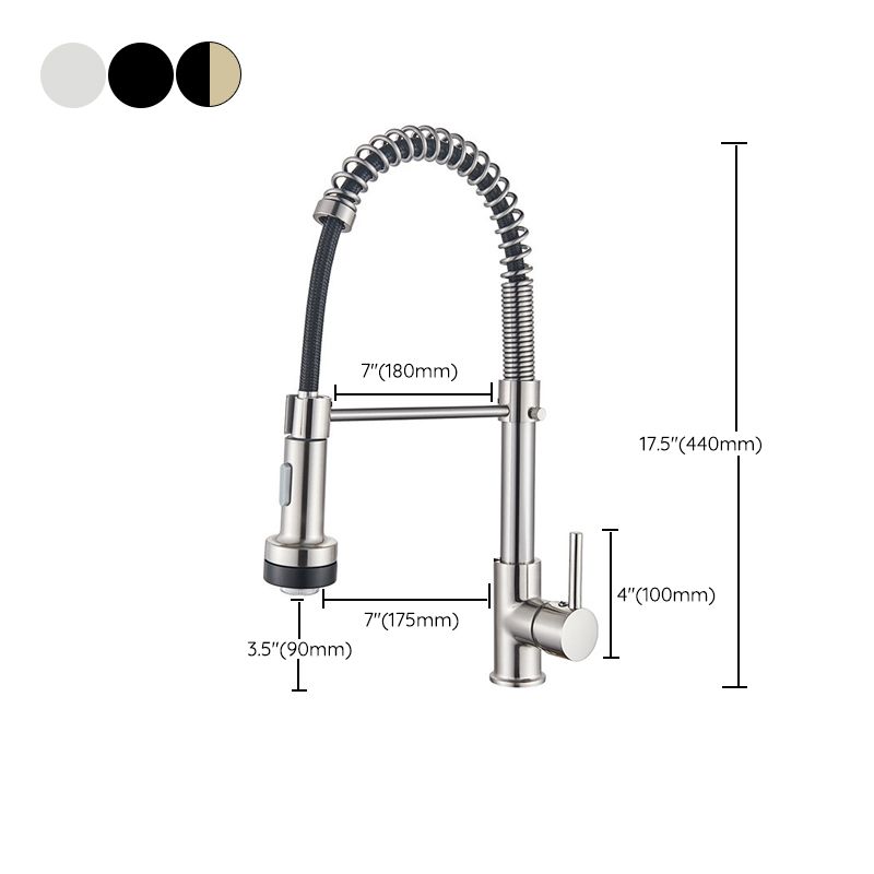 Brass Spring Spout Kitchen Faucet with Single Handle Kitchen Faucet with LED Lighting Clearhalo 'Home Improvement' 'home_improvement' 'home_improvement_kitchen_faucets' 'Kitchen Faucets' 'Kitchen Remodel & Kitchen Fixtures' 'Kitchen Sinks & Faucet Components' 'kitchen_faucets' 1200x1200_926765af-aced-488b-a566-c069b2991ded