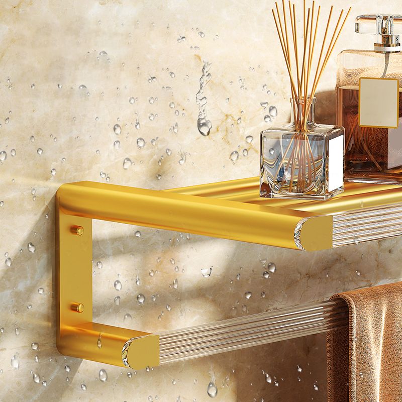 Modern Bath Hardware Set Towel Bar Bath Shelf Grey/Gold Bathroom Hardware Set Clearhalo 'Bathroom Hardware Sets' 'Bathroom Hardware' 'Bathroom Remodel & Bathroom Fixtures' 'bathroom_hardware_sets' 'Home Improvement' 'home_improvement' 'home_improvement_bathroom_hardware_sets' 1200x1200_9270de38-d2e9-4aa7-b6f3-914dcad1e9c3