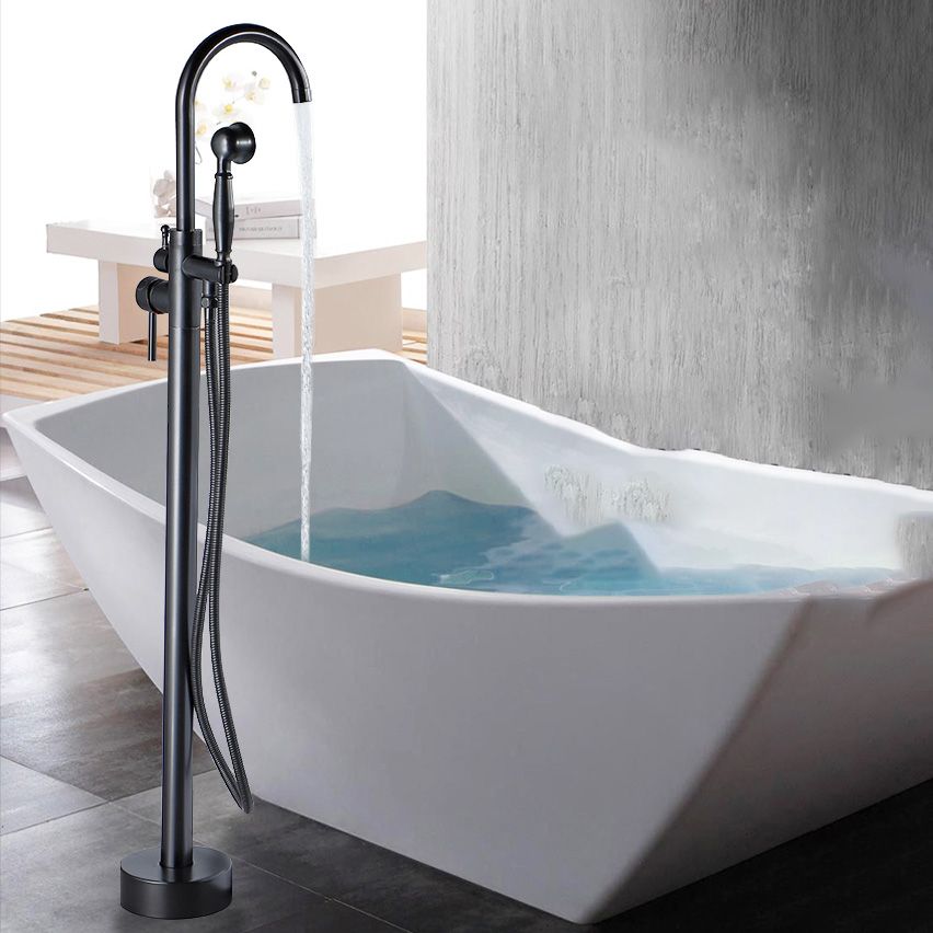 Modern Freestanding Tub Filler Trim Brass Floor Mounted Freestanding Bathtub Faucet Clearhalo 'Bathroom Remodel & Bathroom Fixtures' 'Bathtub Faucets' 'bathtub_faucets' 'Home Improvement' 'home_improvement' 'home_improvement_bathtub_faucets' 1200x1200_929a49a3-0c7c-48b3-872f-561799071813