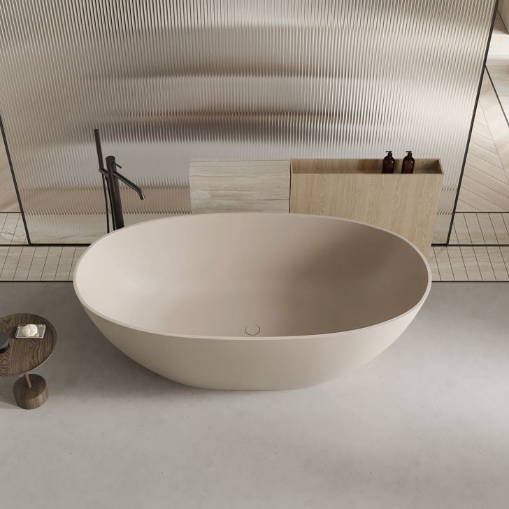 Soaking Antique Finish Bathtub Stand Alone Modern Oval Bath Tub Clearhalo 'Bathroom Remodel & Bathroom Fixtures' 'Bathtubs' 'Home Improvement' 'home_improvement' 'home_improvement_bathtubs' 'Showers & Bathtubs' 1200x1200_929c2de2-8a9e-4568-a0f2-1653c9b8d8ee