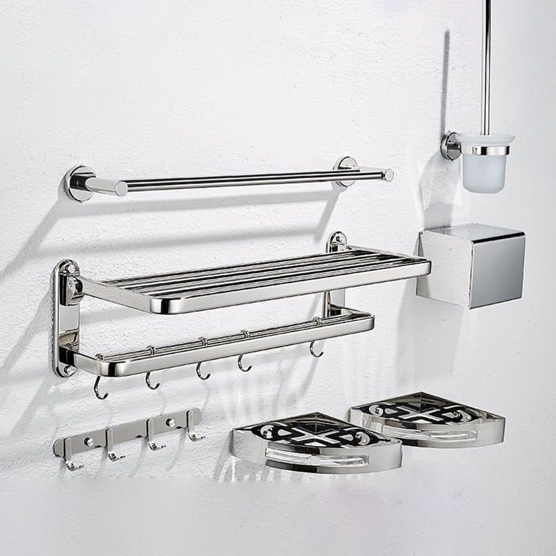 Modern Steel Bath Hardware Set Sliver Bathroom Accessory Kit Clearhalo 'Bathroom Hardware Sets' 'Bathroom Hardware' 'Bathroom Remodel & Bathroom Fixtures' 'bathroom_hardware_sets' 'Home Improvement' 'home_improvement' 'home_improvement_bathroom_hardware_sets' 1200x1200_92e32261-2007-49ad-8ace-875f41c03a06