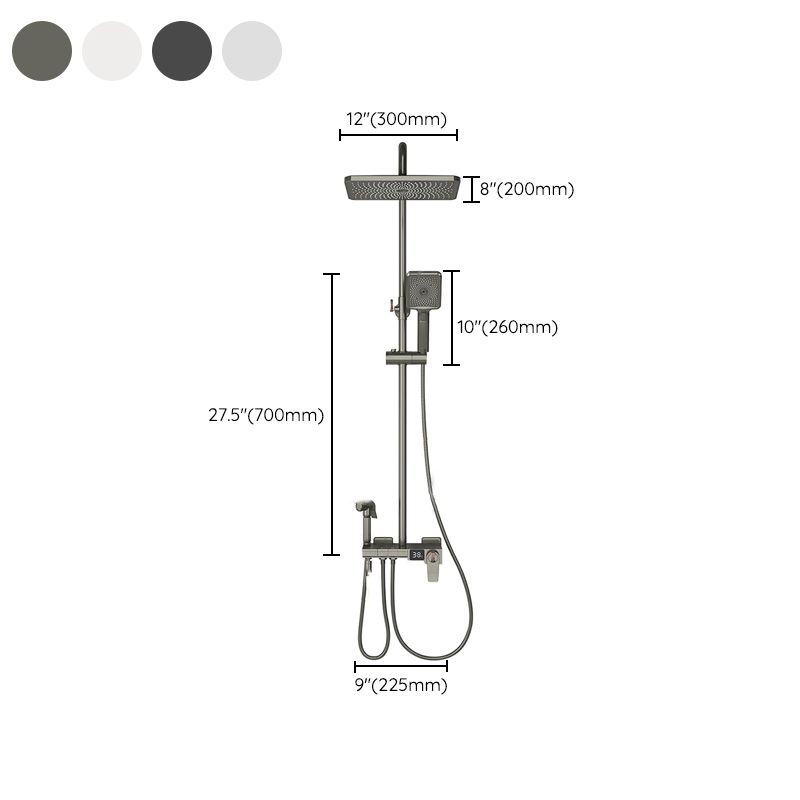 Modern Brass Shower System Adjustable Spray Pattern Shower Set Clearhalo 'Bathroom Remodel & Bathroom Fixtures' 'Home Improvement' 'home_improvement' 'home_improvement_shower_faucets' 'Shower Faucets & Systems' 'shower_faucets' 'Showers & Bathtubs Plumbing' 'Showers & Bathtubs' 1200x1200_92ea34e5-6d6c-40d0-be95-603a9b0d538e