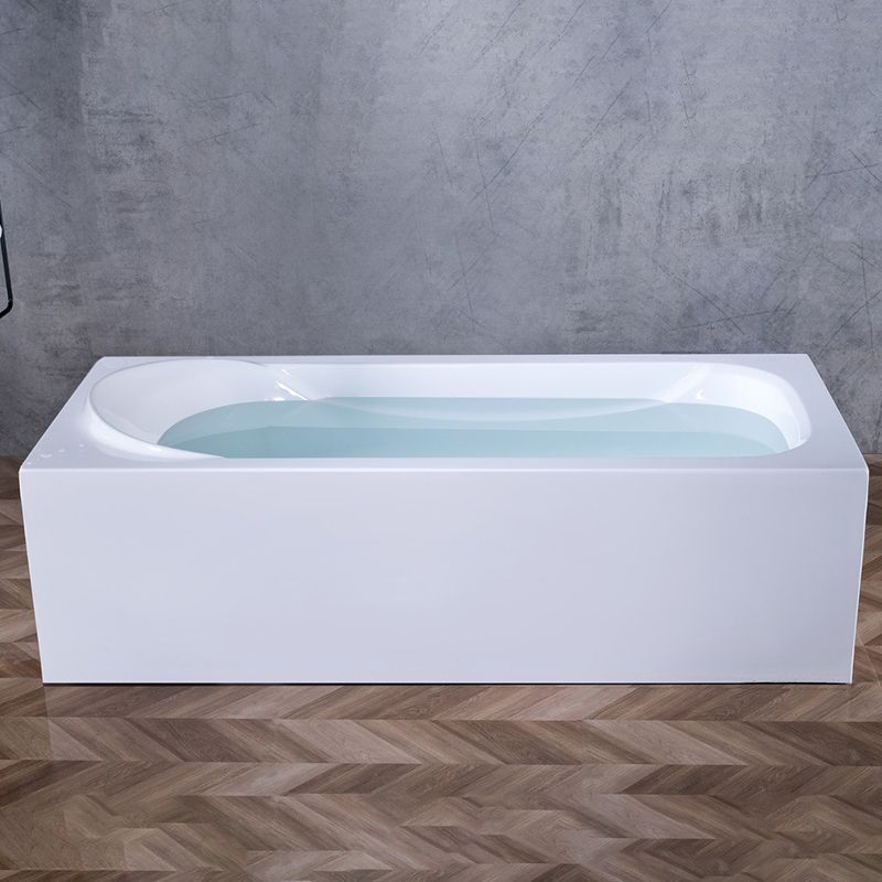 Soaking Bathtub Acrylic Antique Finish Rectangular Back to Wall Bath Tub Clearhalo 'Bathroom Remodel & Bathroom Fixtures' 'Bathtubs' 'Home Improvement' 'home_improvement' 'home_improvement_bathtubs' 'Showers & Bathtubs' 1200x1200_92f95d21-9736-4b61-a3b7-99061b0ba10b