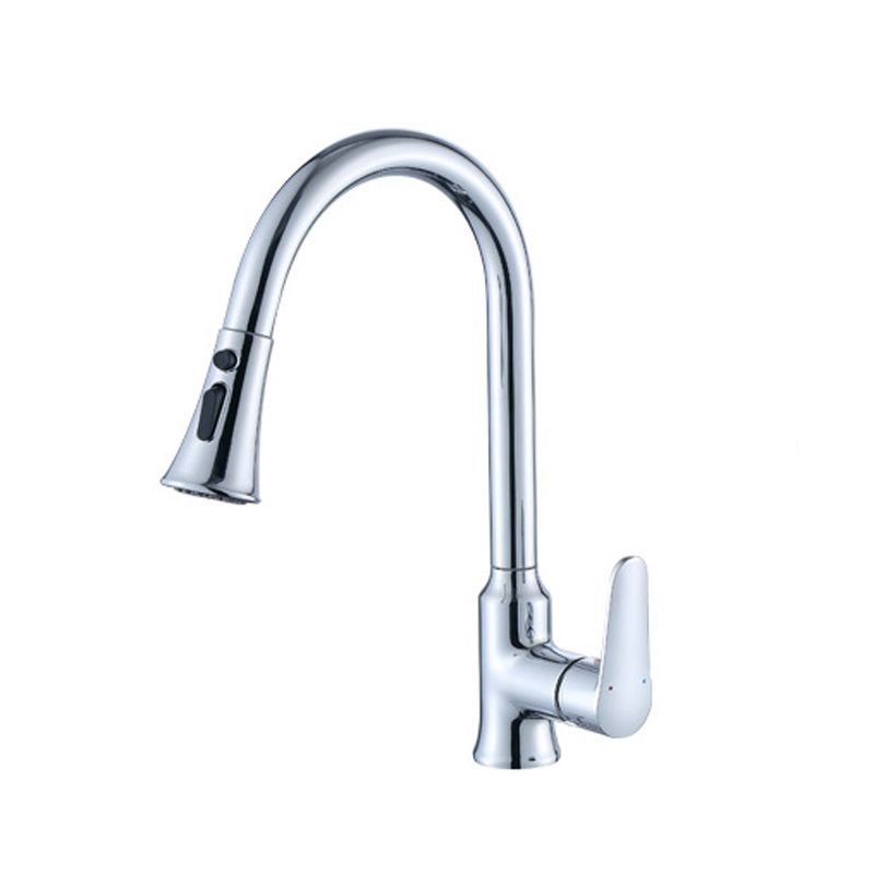 Modern Kitchen Faucet Single Handle Water Faucet with Pull out Sprayer Clearhalo 'Home Improvement' 'home_improvement' 'home_improvement_kitchen_faucets' 'Kitchen Faucets' 'Kitchen Remodel & Kitchen Fixtures' 'Kitchen Sinks & Faucet Components' 'kitchen_faucets' 1200x1200_92f9b2c2-4223-455a-8e16-3a2f6413ecf2