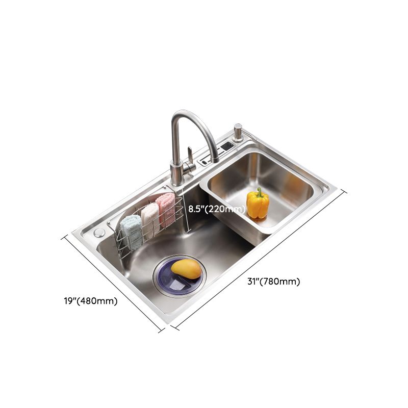 Stainless Steel Kitchen Sink Single Bowl Kitchen Sink(Not Included Faucet) Clearhalo 'Home Improvement' 'home_improvement' 'home_improvement_kitchen_sinks' 'Kitchen Remodel & Kitchen Fixtures' 'Kitchen Sinks & Faucet Components' 'Kitchen Sinks' 'kitchen_sinks' 1200x1200_931446e2-32f5-4626-ab3f-c153a702df5b