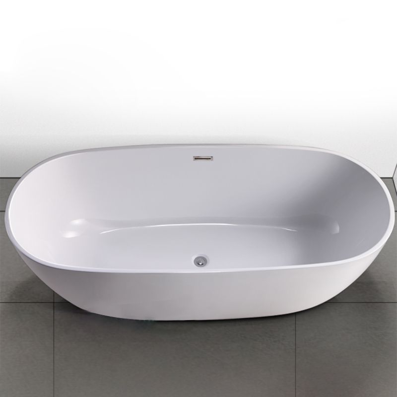 Oval Freestanding Bath Tub Modern Acrylic Bathtub for Bathroom Clearhalo 'Bathroom Remodel & Bathroom Fixtures' 'Bathtubs' 'Home Improvement' 'home_improvement' 'home_improvement_bathtubs' 'Showers & Bathtubs' 1200x1200_931c5338-3a6a-4127-89e0-ece5bc6d9c33