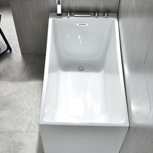 Acrylic Soaking Bathtub Antique Finish Rectangular Bathtub (Shelf not Included) Clearhalo 'Bathroom Remodel & Bathroom Fixtures' 'Bathtubs' 'Home Improvement' 'home_improvement' 'home_improvement_bathtubs' 'Showers & Bathtubs' 1200x1200_93374af4-6b95-43a2-8c40-a198842b0f4e
