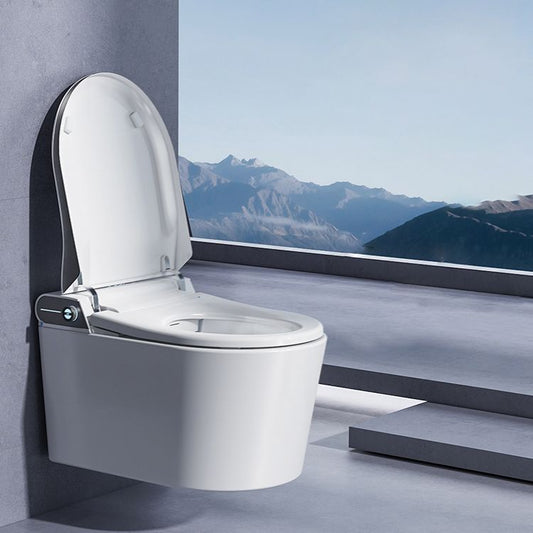 Contemporary Floor Standing Bidet White Ceramic with Bidet And Seat Horizontal Clearhalo 'Bathroom Remodel & Bathroom Fixtures' 'Bidets' 'Home Improvement' 'home_improvement' 'home_improvement_bidets' 'Toilets & Bidets' 1200x1200_934891ed-6259-4948-be35-7ff9fb64e79a