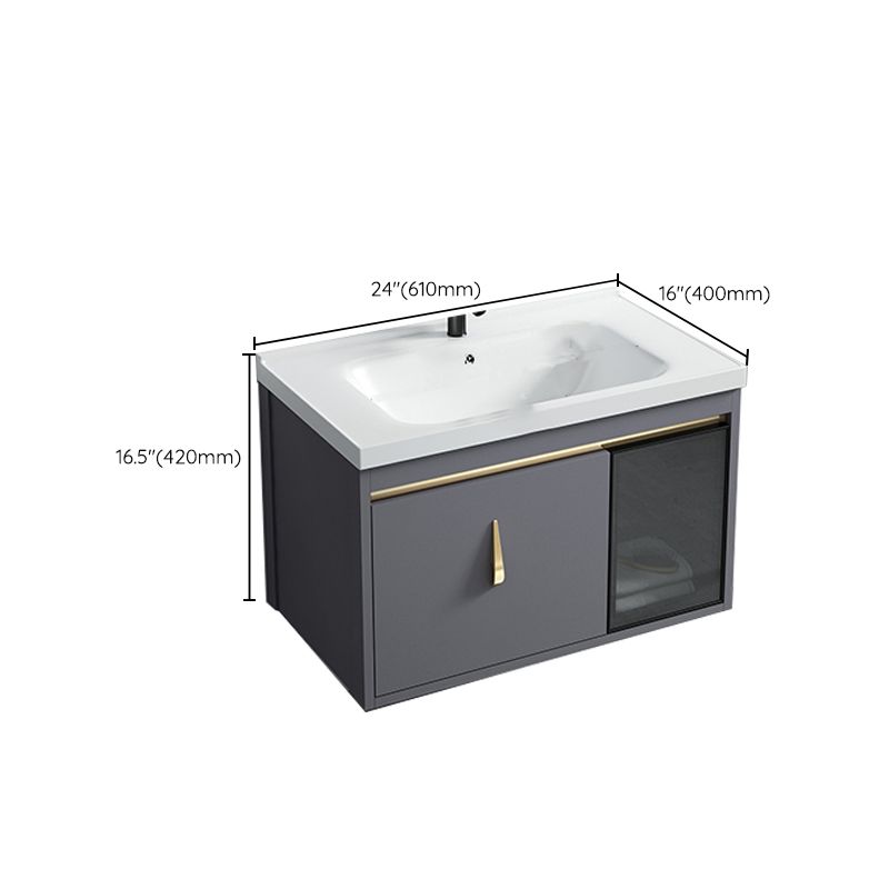 Contemporary Gray Vanity Sink Wall Mounted Bathroom Vanity Cabinet Clearhalo 'Bathroom Remodel & Bathroom Fixtures' 'Bathroom Vanities' 'bathroom_vanities' 'Home Improvement' 'home_improvement' 'home_improvement_bathroom_vanities' 1200x1200_934f54f0-8a26-4667-bb43-b8ebc3f6f2dd