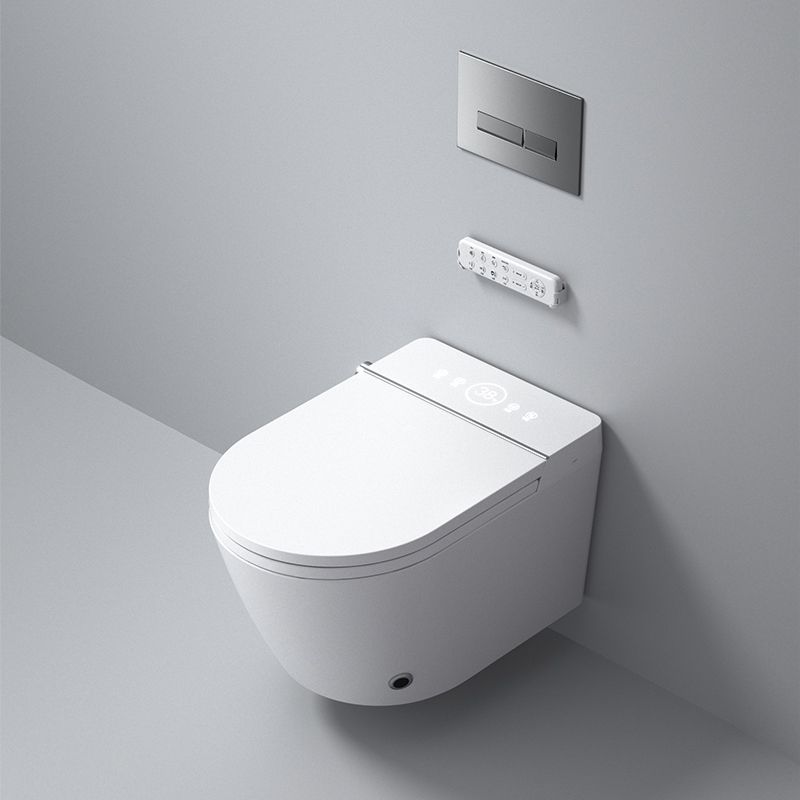 White Ceramic Wall Hung Toilet Set with Temperature Control Elongated Clearhalo 'Bathroom Remodel & Bathroom Fixtures' 'Bidets' 'Home Improvement' 'home_improvement' 'home_improvement_bidets' 'Toilets & Bidets' 1200x1200_93806949-cf54-4ab4-81e0-11eabd75a734