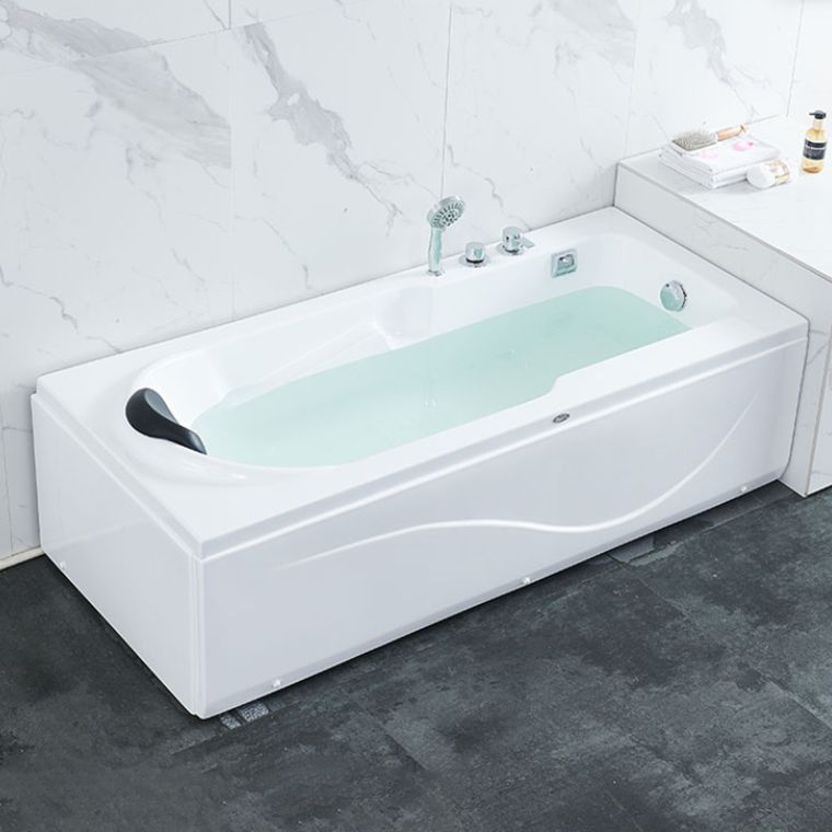 Modern Back to Wall Bathtub Rectangular Antique Finish Soaking Bath Tub Clearhalo 'Bathroom Remodel & Bathroom Fixtures' 'Bathtubs' 'Home Improvement' 'home_improvement' 'home_improvement_bathtubs' 'Showers & Bathtubs' 1200x1200_9383e89a-474b-43bd-8d31-9718bea5b7d3