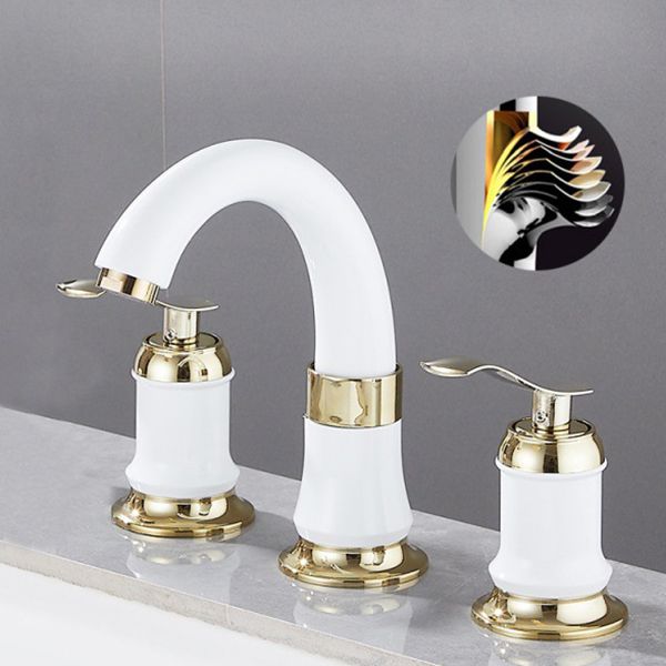 Contemporary Vessel Faucet Copper 2 Handles Low Arc Vessel Faucet for Home Clearhalo 'bathroom_sink_faucets' 'Conjunta de Baño y Conjunta de Grifo' 'Coronamiento de Baño y Dispositivo de Baño' 'Grifo del lavabo del baño' 'Hogar' 'home_improvement' 'home_improvement_bathroom_sink_faucets' 'Mejoras para el hogar' 1200x1200_93b84fc0-69e8-4416-ab37-34fb191f02e0