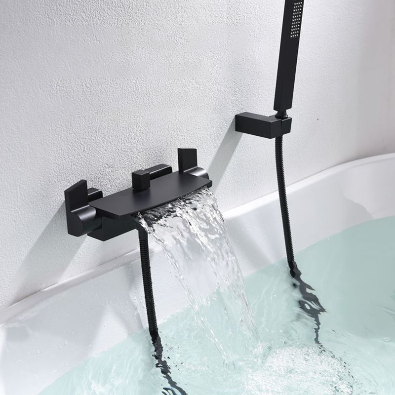 Modern Style Bathtub Faucet Waterfall Handle Style Bathroom Faucet Clearhalo 'Bathroom Remodel & Bathroom Fixtures' 'Bathtub Faucets' 'bathtub_faucets' 'Home Improvement' 'home_improvement' 'home_improvement_bathtub_faucets' 1200x1200_93c93802-90ab-4420-a328-cc2d634cdb3c