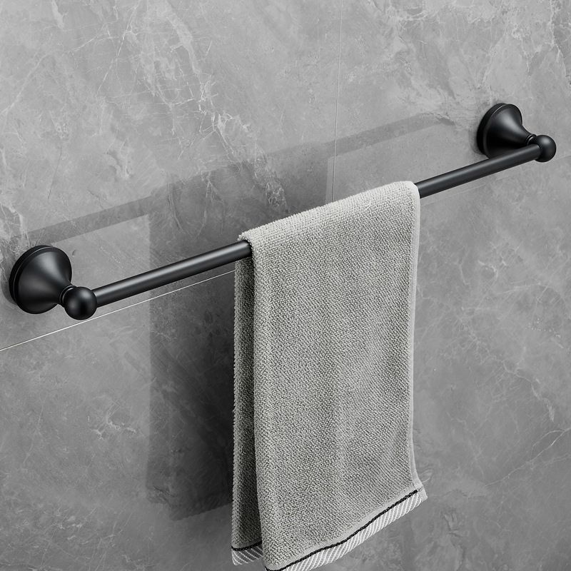 6-Piece Modern Bath Hardware Set in Stainless Steel Matte Black Robe Hooks/Towel Ring Bar Clearhalo 'Bathroom Hardware Sets' 'Bathroom Hardware' 'Bathroom Remodel & Bathroom Fixtures' 'bathroom_hardware_sets' 'Home Improvement' 'home_improvement' 'home_improvement_bathroom_hardware_sets' 1200x1200_93e7b08e-4cf7-4e6b-a39c-90ffebeff478