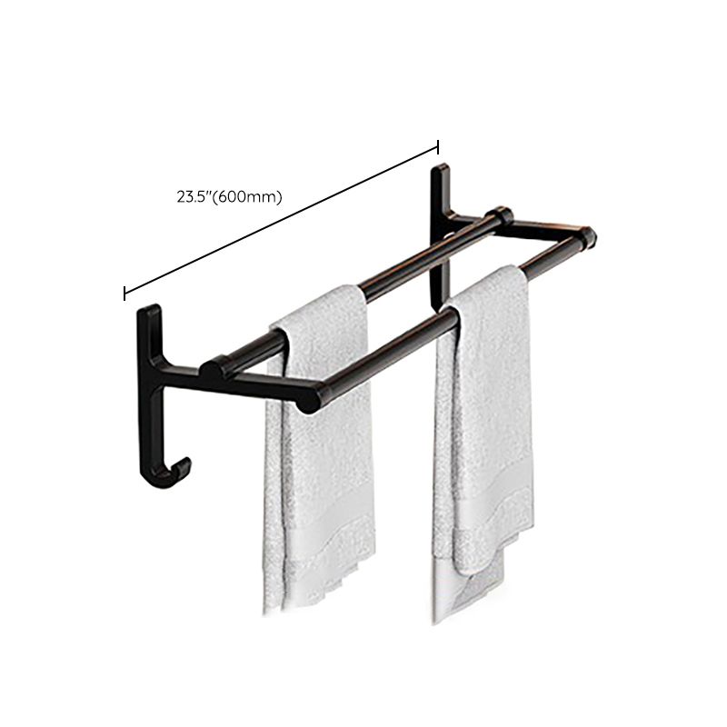 Chrome/Black Classic Bathroom Accessory Set Modern Bath Shelf/ Towel Bar & Paper Holder Clearhalo 'Bathroom Hardware Sets' 'Bathroom Hardware' 'Bathroom Remodel & Bathroom Fixtures' 'bathroom_hardware_sets' 'Home Improvement' 'home_improvement' 'home_improvement_bathroom_hardware_sets' 1200x1200_940bdbbf-00d0-4c76-a26f-374e25cc9711