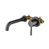 Wall Mounted Bathroom Faucet Swivel Spout Low Arc 2 Hole Faucets Clearhalo 'Bathroom Remodel & Bathroom Fixtures' 'Bathroom Sink Faucets' 'Bathroom Sinks & Faucet Components' 'bathroom_sink_faucets' 'Home Improvement' 'home_improvement' 'home_improvement_bathroom_sink_faucets' 1200x1200_9416b4d4-da37-4741-9dff-6b729da9d0bd