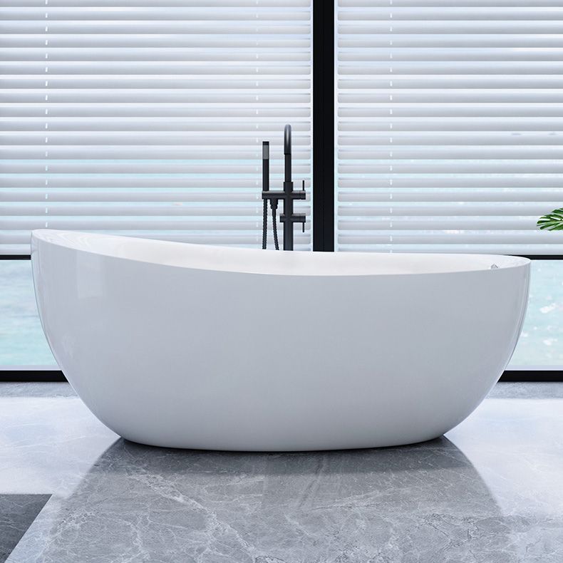 Bathroom Modern Single Slipper Bathtub Stand Alone Acrylic Bath Tub Clearhalo 'Bathroom Remodel & Bathroom Fixtures' 'Bathtubs' 'Home Improvement' 'home_improvement' 'home_improvement_bathtubs' 'Showers & Bathtubs' 1200x1200_94226927-c4ff-4687-adbe-a96ea4b7cc8a