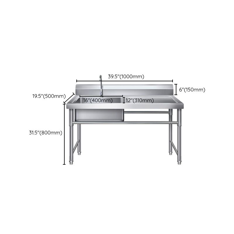 Contemporary Stainless Steel Sink with Strainer Drop-In Kitchen Sink Clearhalo 'Home Improvement' 'home_improvement' 'home_improvement_kitchen_sinks' 'Kitchen Remodel & Kitchen Fixtures' 'Kitchen Sinks & Faucet Components' 'Kitchen Sinks' 'kitchen_sinks' 1200x1200_943fede6-e8ae-4cef-92ec-6b4d516d76b7