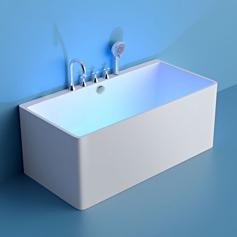 Freestanding Soaking Bathtub Antique Finish Rectangular Modern Tub Clearhalo 'Bathroom Remodel & Bathroom Fixtures' 'Bathtubs' 'Home Improvement' 'home_improvement' 'home_improvement_bathtubs' 'Showers & Bathtubs' 1200x1200_94590054-3319-4640-9983-1fde1999a868