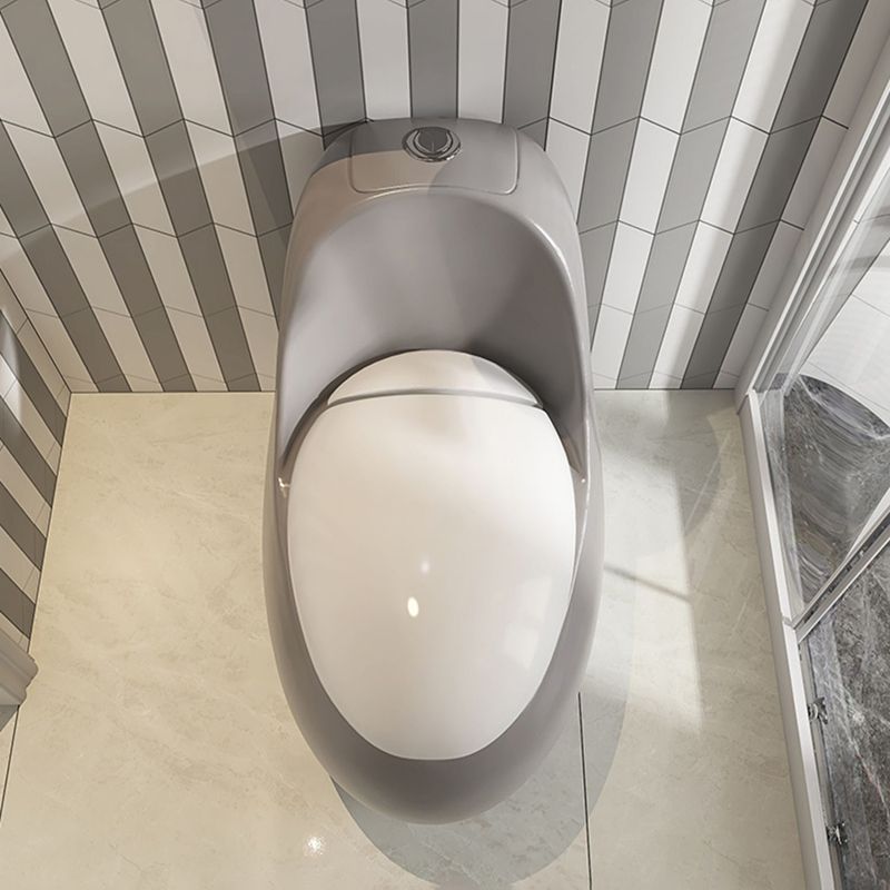 Gray & White Ceramic Toilet Seat Bidet Round 26.4" H Bidet Seat Clearhalo 'Bathroom Remodel & Bathroom Fixtures' 'Bidets' 'Home Improvement' 'home_improvement' 'home_improvement_bidets' 'Toilets & Bidets' 1200x1200_945fc370-8481-4e9f-8549-5ae3239cae36