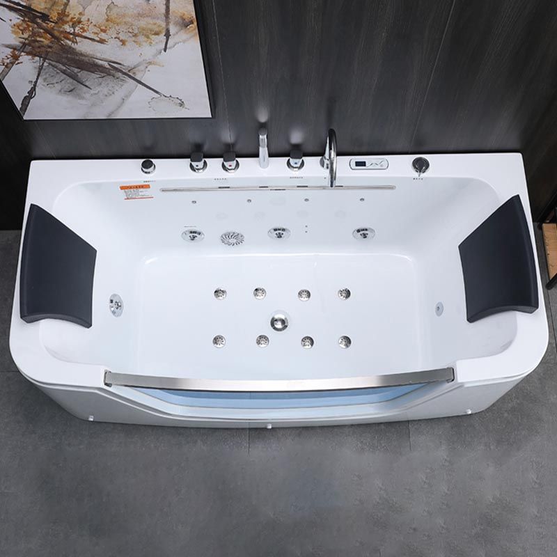 Bathroom Modern Acrylic Bath Tub Back to Wall Center Drain Tub Clearhalo 'Bathroom Remodel & Bathroom Fixtures' 'Bathtubs' 'Home Improvement' 'home_improvement' 'home_improvement_bathtubs' 'Showers & Bathtubs' 1200x1200_9466909b-9d44-4a3e-9568-3961f4d48e1d