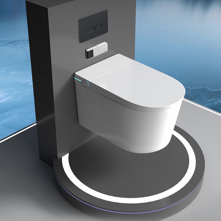 Ceramic Remote Control Included Contemporary Elongated Wall Mounted Bidet Clearhalo 'Bathroom Remodel & Bathroom Fixtures' 'Bidets' 'Home Improvement' 'home_improvement' 'home_improvement_bidets' 'Toilets & Bidets' 1200x1200_947bf7b9-1da5-4108-9203-ad9bade47867