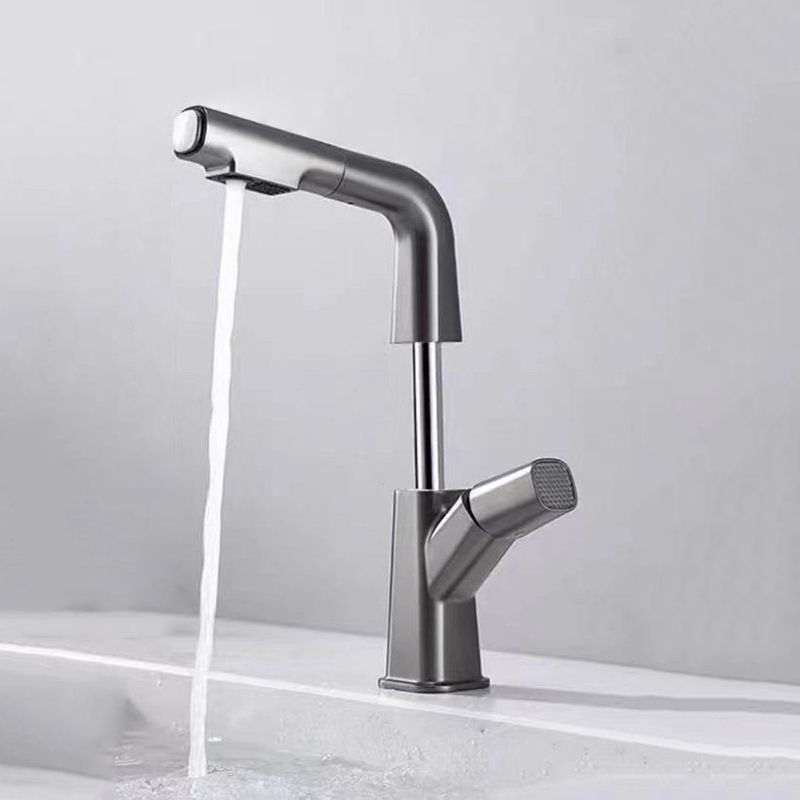 Pull-out 1 Hole Bathroom Faucet with Water Hose Vessel Faucet Clearhalo 'bathroom_sink_faucets' 'Conjunta de Baño y Conjunta de Grifo' 'Coronamiento de Baño y Dispositivo de Baño' 'Grifo del lavabo del baño' 'Hogar' 'home_improvement' 'home_improvement_bathroom_sink_faucets' 'Mejoras para el hogar' 1200x1200_94874c09-28df-4d12-9a76-2f8f6659f1bb