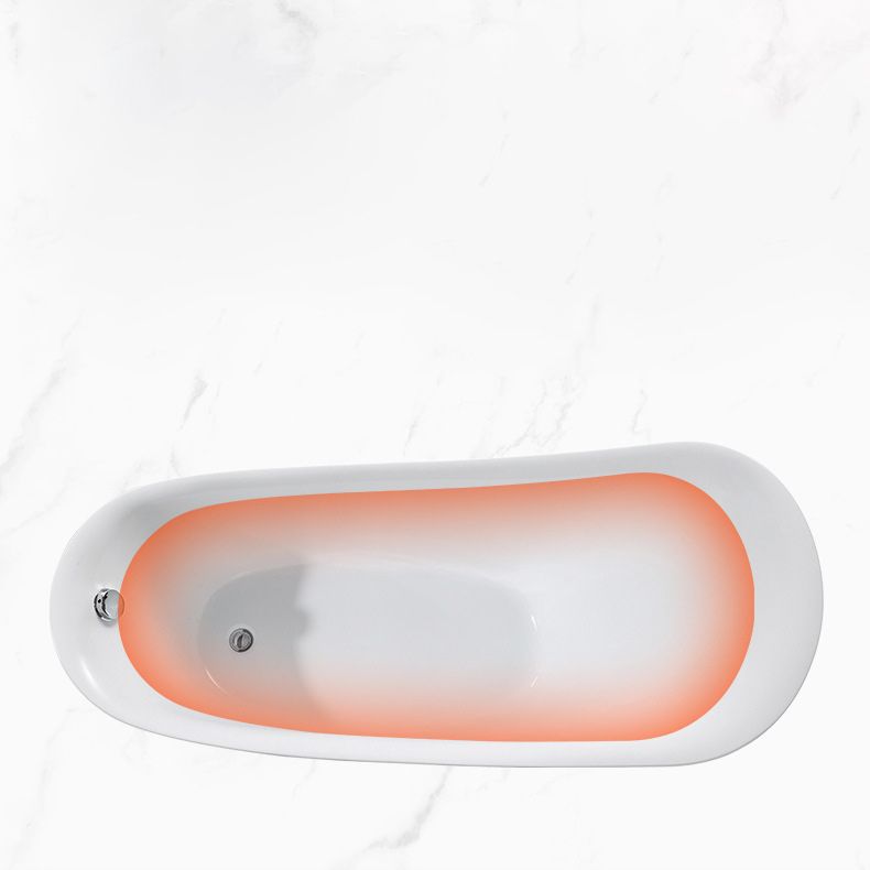 Oval Slipper Soaking Bathtub Modern Acrylic Freestanding Bathtub in White Clearhalo 'Bathroom Remodel & Bathroom Fixtures' 'Bathtubs' 'Home Improvement' 'home_improvement' 'home_improvement_bathtubs' 'Showers & Bathtubs' 1200x1200_949ccf80-5ff6-40ec-b74b-f34a31616817