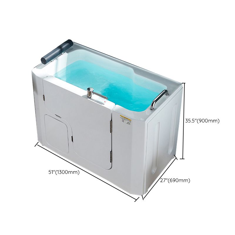 Walk-In Soaking/Air/Whirlpool Bathtub Acrylic Rectangle Back to Wall Bathtub Clearhalo 'Bathroom Remodel & Bathroom Fixtures' 'Bathtubs' 'Home Improvement' 'home_improvement' 'home_improvement_bathtubs' 'Showers & Bathtubs' 1200x1200_94a0e9e9-5d72-428b-a2f5-e4aea2f29763