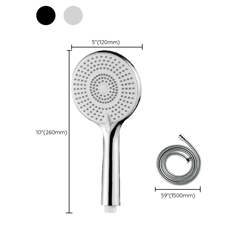 Round Shower Head Plastic Handheld Shower Head with Adjustable Spray Pattern Clearhalo 'Bathroom Remodel & Bathroom Fixtures' 'Home Improvement' 'home_improvement' 'home_improvement_shower_heads' 'Shower Heads' 'shower_heads' 'Showers & Bathtubs Plumbing' 'Showers & Bathtubs' 1200x1200_94c96958-c61f-4372-acec-eb5ac801fd7b