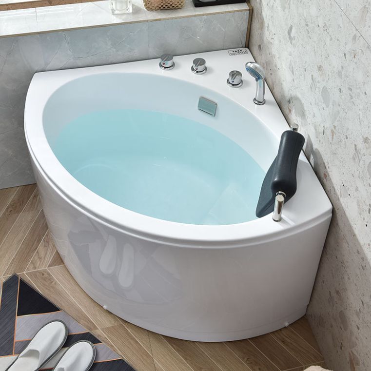 Back to Wall Soaking Bathtub Modern Antique Finish Corner Bath Tub Clearhalo 'Bathroom Remodel & Bathroom Fixtures' 'Bathtubs' 'Home Improvement' 'home_improvement' 'home_improvement_bathtubs' 'Showers & Bathtubs' 1200x1200_94e284da-e22a-46b1-818e-b18f7a750d27