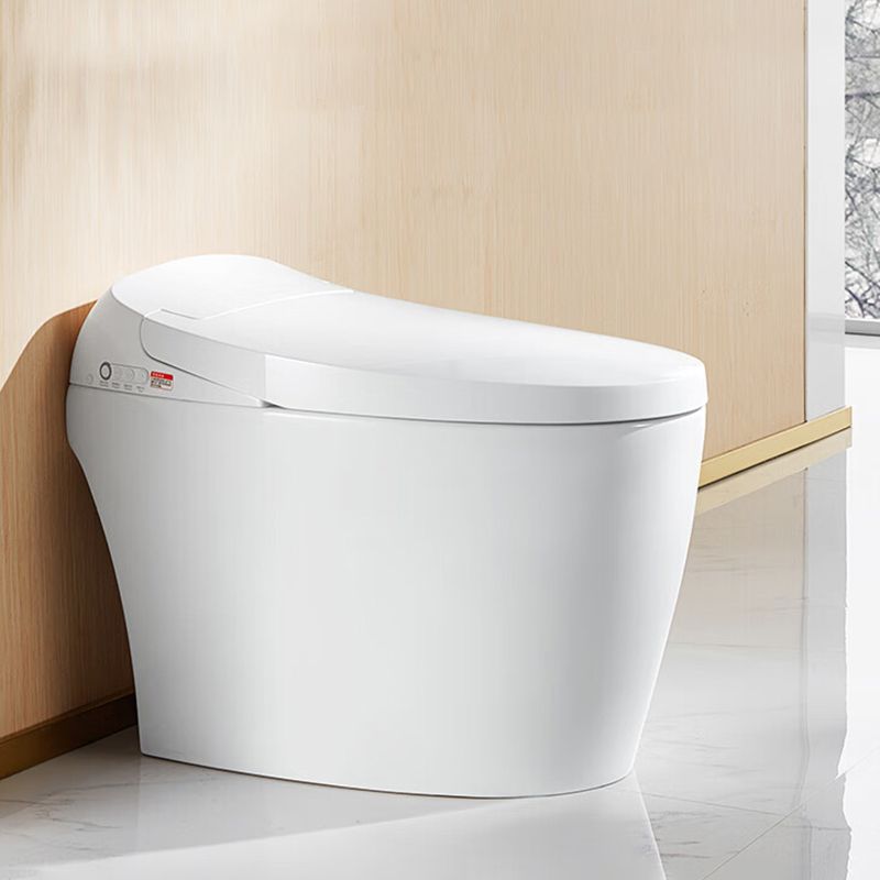 Antimicrobial Floor Mount Bidet Elongated All-In-One Toilet Seat Bidet with Heated Seat Clearhalo 'Bathroom Remodel & Bathroom Fixtures' 'Bidets' 'Home Improvement' 'home_improvement' 'home_improvement_bidets' 'Toilets & Bidets' 1200x1200_94e65191-77ea-4d65-aebf-6102dc660b29
