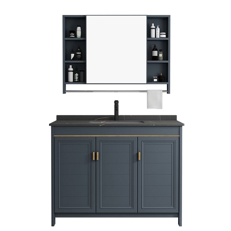 Freestanding Bathroom Vanity Single-Sink Glam Metal Base Rectangular Vanity Set Clearhalo 'Bathroom Remodel & Bathroom Fixtures' 'Bathroom Vanities' 'bathroom_vanities' 'Home Improvement' 'home_improvement' 'home_improvement_bathroom_vanities' 1200x1200_94ff2d57-4086-492c-a27e-74642d7af307