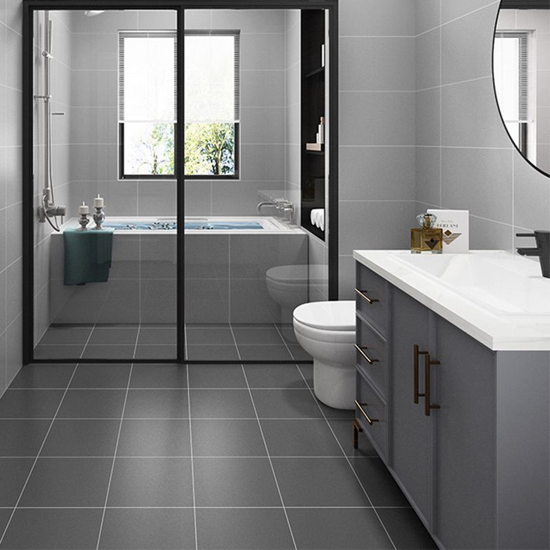 Pure Color Waterproof Floor Tile Straight Edge Rectangle Modern Style Floor Tile Clearhalo 'Floor Tiles & Wall Tiles' 'floor_tiles_wall_tiles' 'Flooring 'Home Improvement' 'home_improvement' 'home_improvement_floor_tiles_wall_tiles' Walls and Ceiling' 1200x1200_951964cf-1f0d-4752-8d56-7e7843a6e338