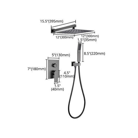 Modern Shower System Brass Temperature Control Ceiling Mounted Shower Faucet Clearhalo 'Bathroom Remodel & Bathroom Fixtures' 'Home Improvement' 'home_improvement' 'home_improvement_shower_faucets' 'Shower Faucets & Systems' 'shower_faucets' 'Showers & Bathtubs Plumbing' 'Showers & Bathtubs' 1200x1200_95243b5f-f306-40a2-be0f-8b631c457690