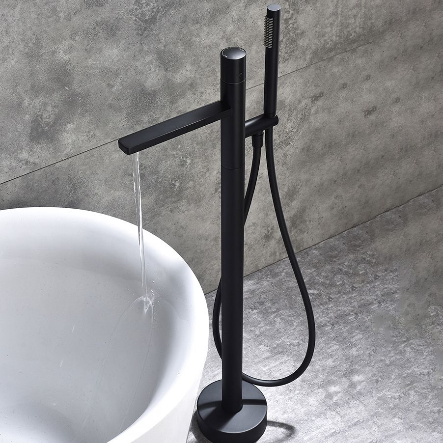 Contemporary Floor Mounted Copper Freestanding Tub Filler High Arc Tub Filler Trim Clearhalo 'Bathroom Remodel & Bathroom Fixtures' 'Bathtub Faucets' 'bathtub_faucets' 'Home Improvement' 'home_improvement' 'home_improvement_bathtub_faucets' 1200x1200_9532d442-7145-4d95-b561-998f5ece8eb8