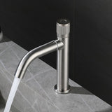 Modern Vessel Sink Faucet Stainless Steel Single Handle Low Arc Vessel Faucet Clearhalo 'bathroom_sink_faucets' 'Conjuntos de Torneiras de Lavatório e Banheiro' 'home_improvement' 'home_improvement_bathroom_sink_faucets' 'Mobiliário Doméstico' 'Página inicial' 'Renovação e equipamento de casa de banho' 'Torneira para lavatório de banheiro' 1200x1200_954a7a3d-1f67-47f6-8fd3-b4b1f0ee1a4b