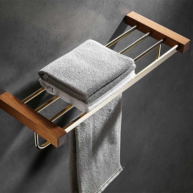 Modern Brushed Brass Bathroom Accessories Hardware Set with Towel