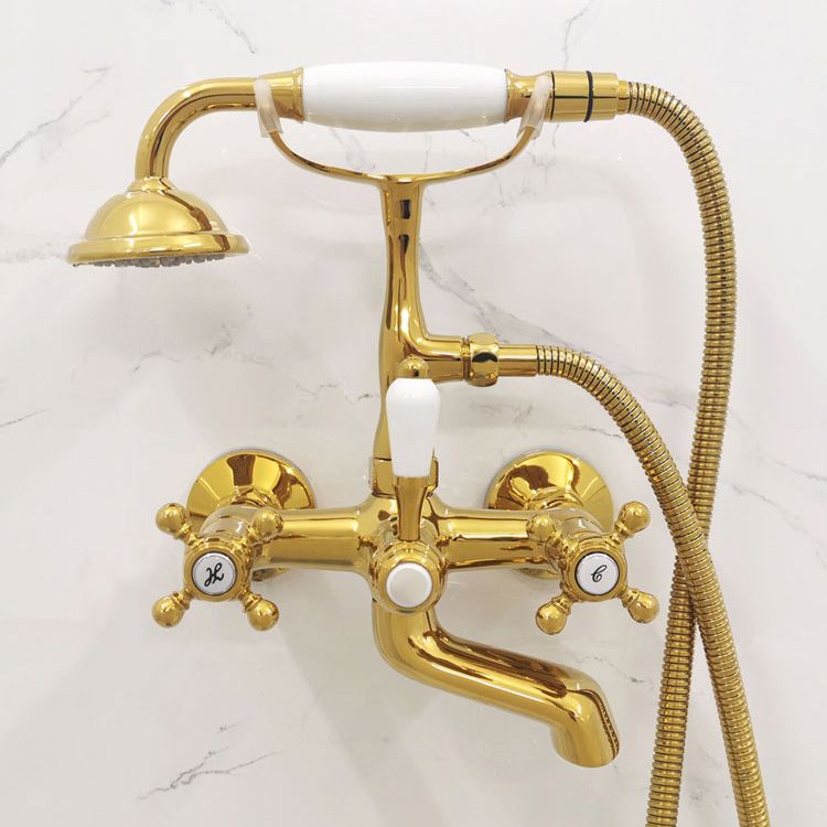 Traditional Wall Mounted Metal Claw Foot Tub Faucet Trim Low Arc Claw Tub Faucet Trim Clearhalo 'Bathroom Remodel & Bathroom Fixtures' 'Bathtub Faucets' 'bathtub_faucets' 'Home Improvement' 'home_improvement' 'home_improvement_bathtub_faucets' 1200x1200_955a58bd-ef44-49a9-ae06-5e5970ac5cb2