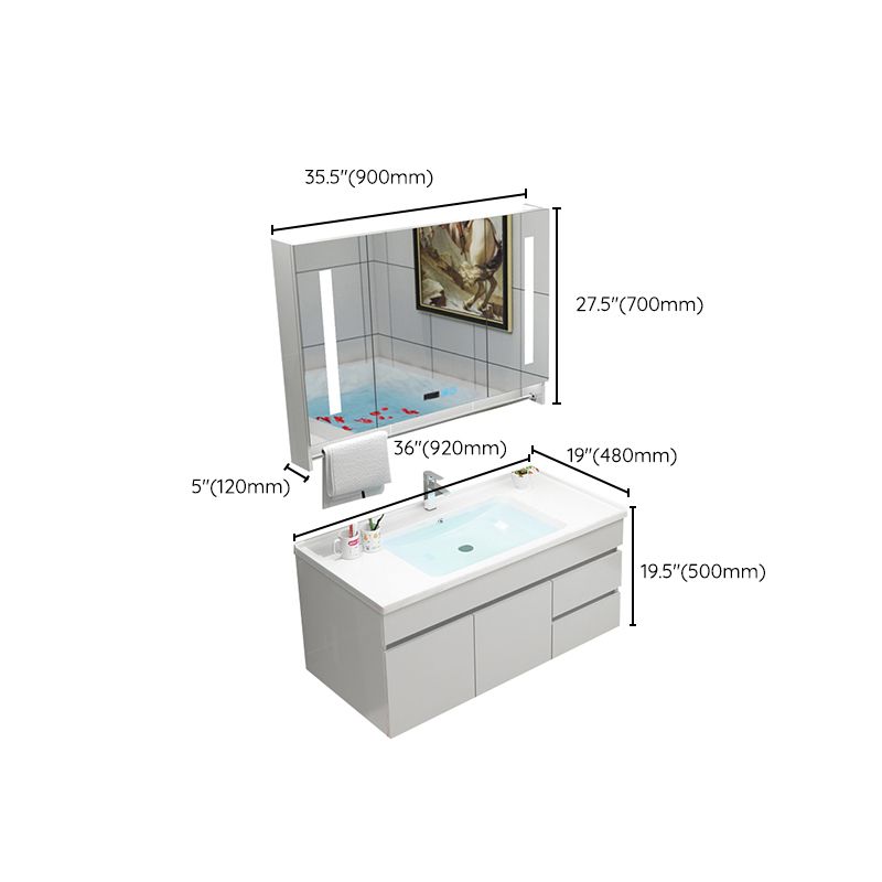 Modern Bathroom Vanity Sink Drawers Rectangular Faucet Mirror Bathroom Vanity Set Clearhalo 'Bathroom Remodel & Bathroom Fixtures' 'Bathroom Vanities' 'bathroom_vanities' 'Home Improvement' 'home_improvement' 'home_improvement_bathroom_vanities' 1200x1200_95603a87-8f70-4668-bb4c-e5b08c5d83d6