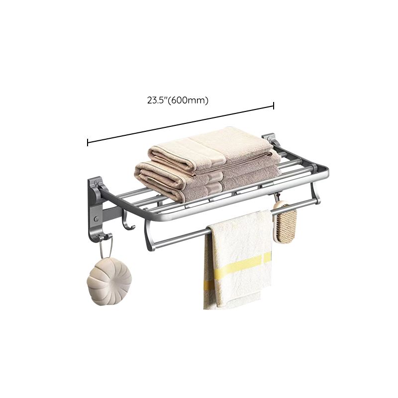 Matte Gray Bathroom Accessory Set Bath Shelf/Towel Bar & Paper Holder Included Clearhalo 'Bathroom Hardware Sets' 'Bathroom Hardware' 'Bathroom Remodel & Bathroom Fixtures' 'bathroom_hardware_sets' 'Home Improvement' 'home_improvement' 'home_improvement_bathroom_hardware_sets' 1200x1200_95605da6-eed4-4a93-85da-6588e4e878d8