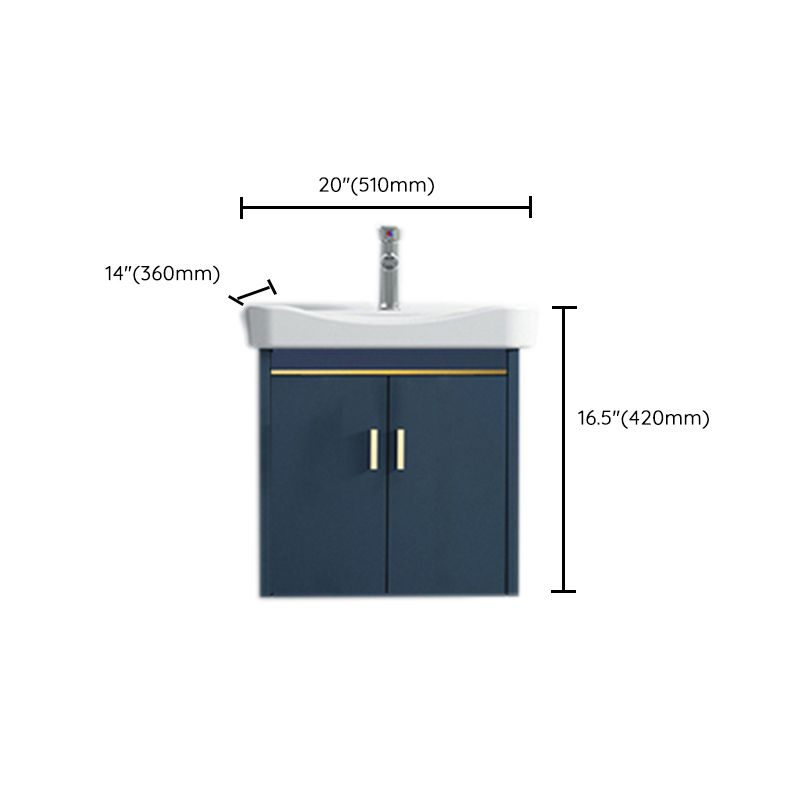 Modern Wall-mounted Bathroom Vanity Cabinet with Soft Close Door Clearhalo 'Bathroom Remodel & Bathroom Fixtures' 'Bathroom Vanities' 'bathroom_vanities' 'Home Improvement' 'home_improvement' 'home_improvement_bathroom_vanities' 1200x1200_956b0501-b502-4acd-9ddb-c63fed984734