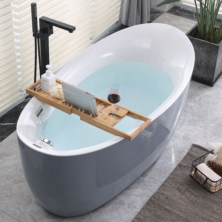 Modern 25.2-inch Tall Acrylic Bathtub Freestanding Soaking Bath (Board not Included) Clearhalo 'Bathroom Remodel & Bathroom Fixtures' 'Bathtubs' 'Home Improvement' 'home_improvement' 'home_improvement_bathtubs' 'Showers & Bathtubs' 1200x1200_957ed73f-c7fb-4398-a478-d1ccbe439076